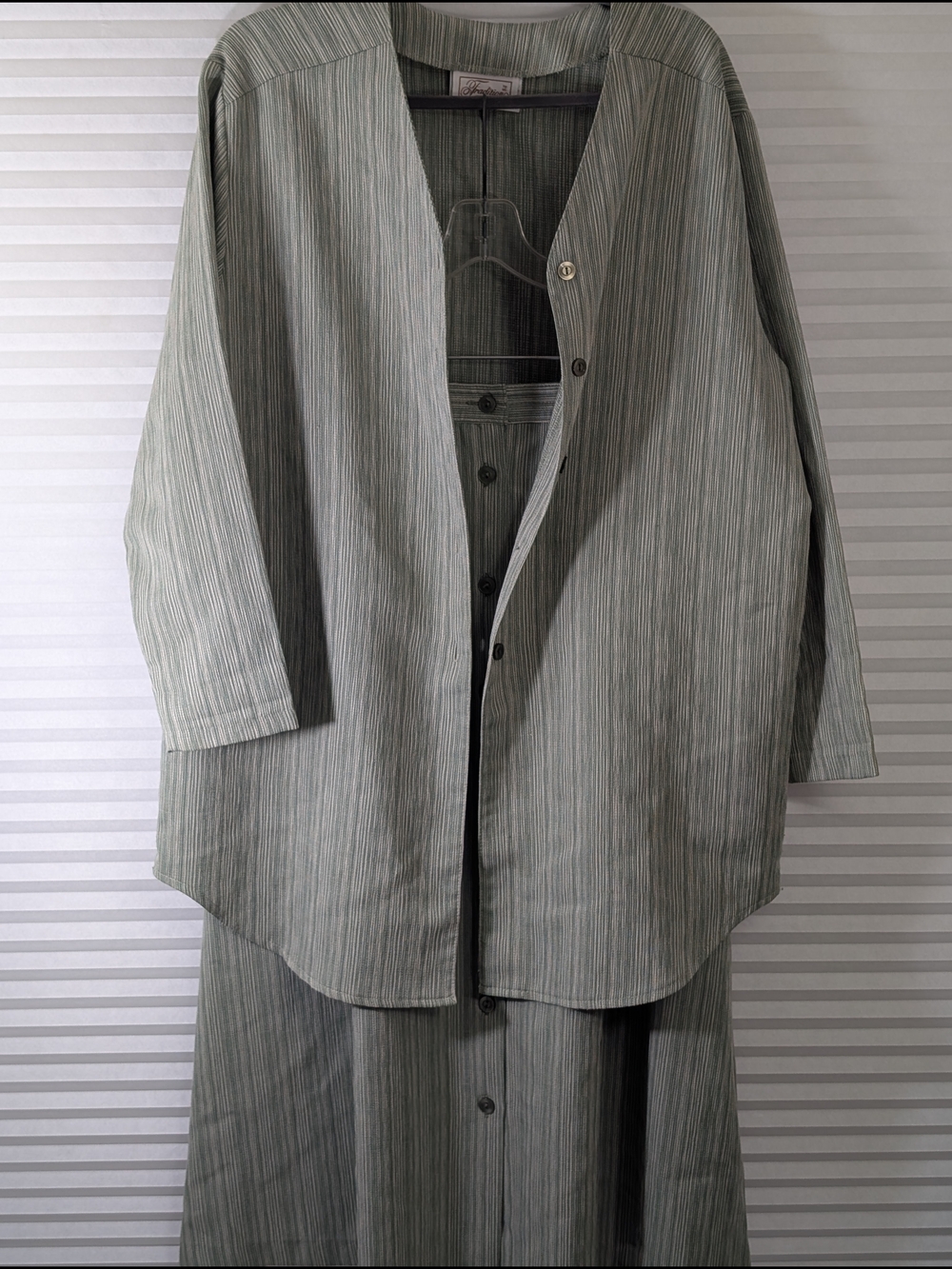  Tradition Vintage Coastal Grandmother Green Skirt Set Size 12/14 - Picture 5 of 10